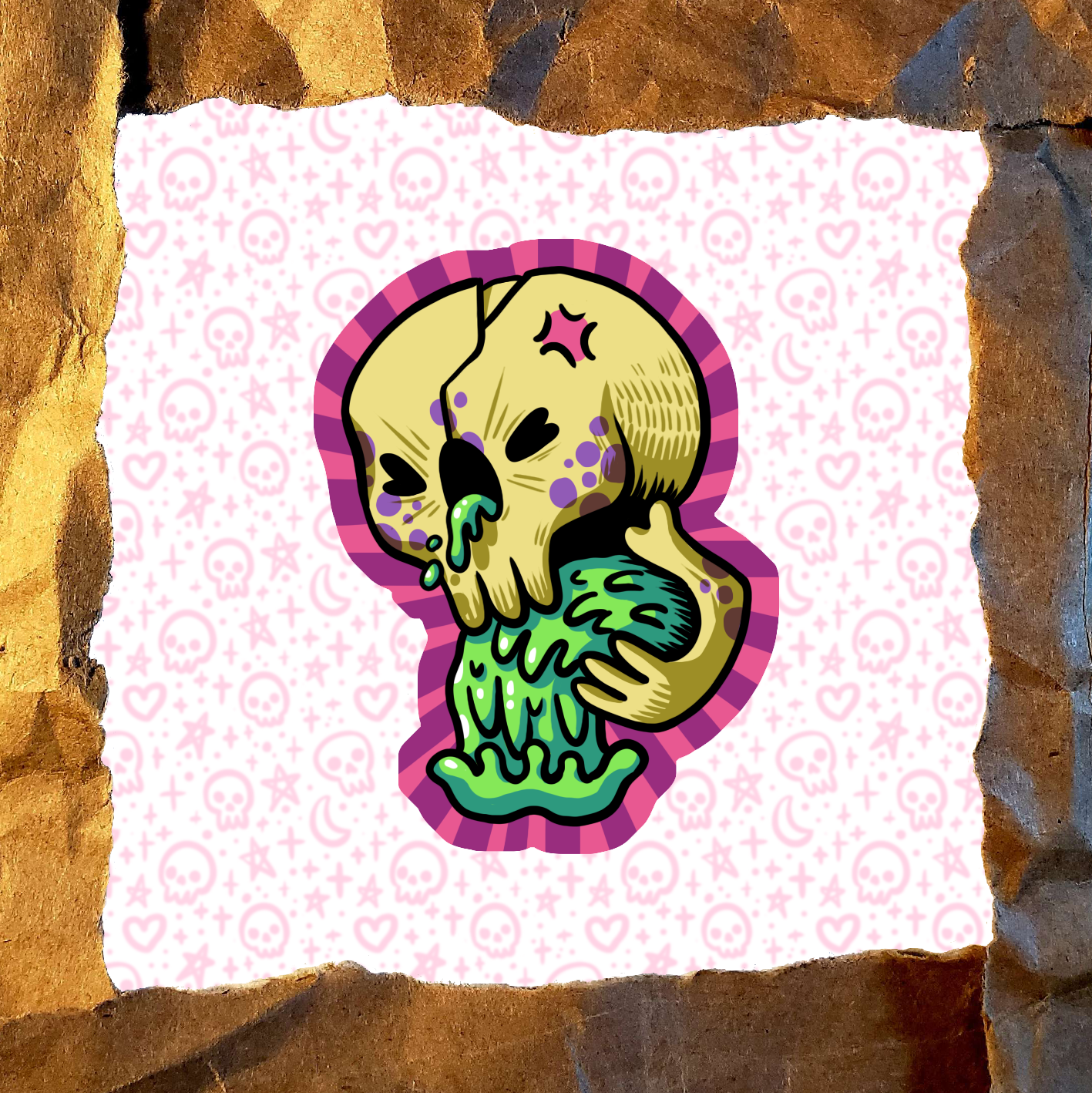 Sick Skull - Sticker